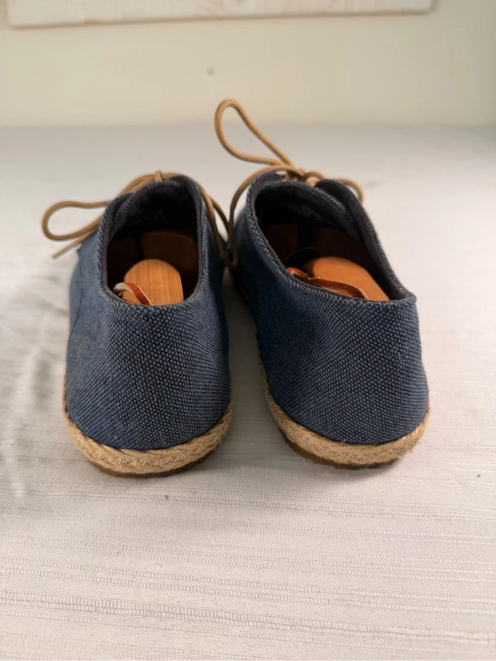 Patara Navy Canvas Lace Canvas Shoes with Tan Laces